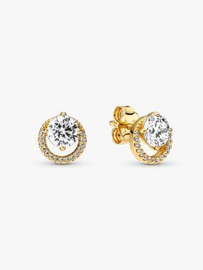 Pandora Sparkling Round Halo Stud Earrings